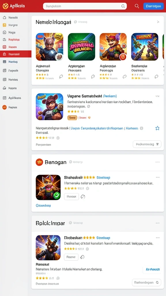Tampilan menu utama yang menarik dan mudah dinavigasi.