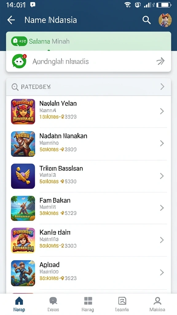 Leaderboard yang menunjukkan peringkat pemain secara real-time.