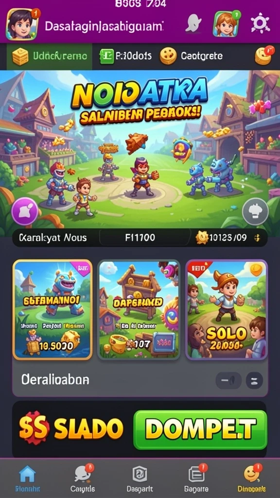 Level yang menantang dengan berbagai rintangan.