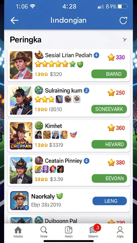 Tampilan karakter yang lucu dan menggemaskan.