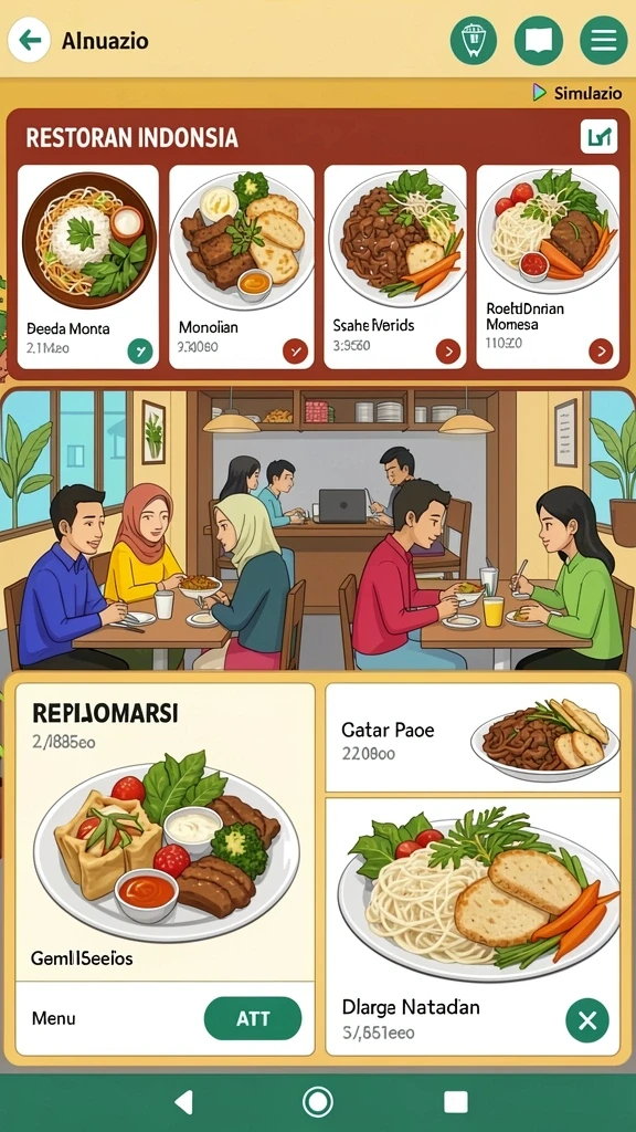Tampilan antarmuka permainan yang user-friendly.