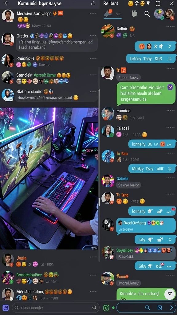 Fitur sosial untuk berinteraksi dengan pemain lain.