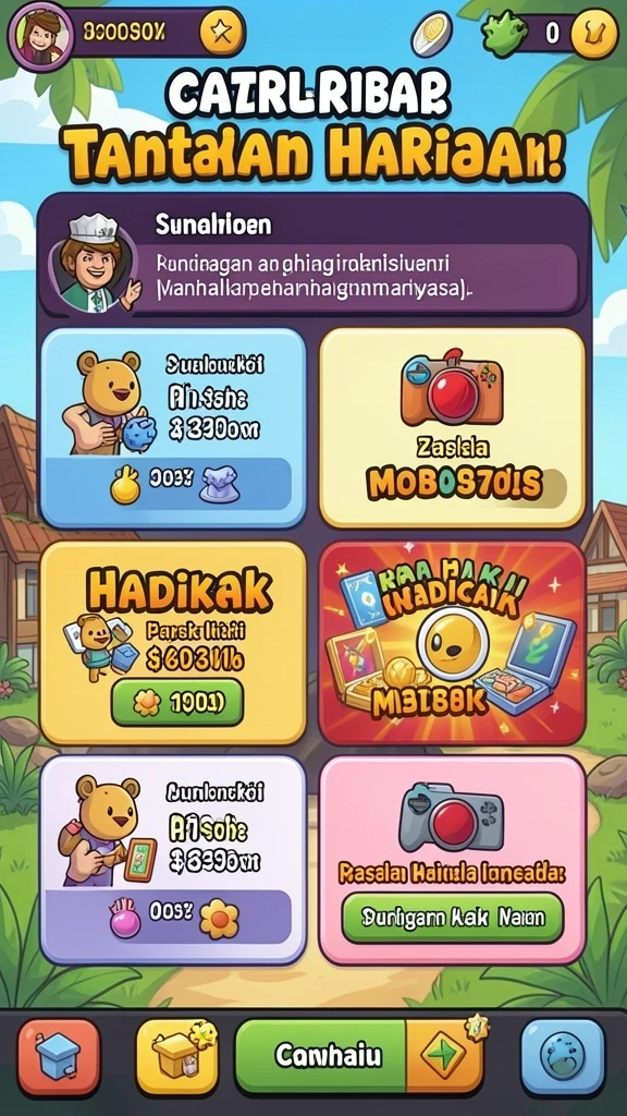 Tampilan utama yang menarik dengan banyak pilihan slot.