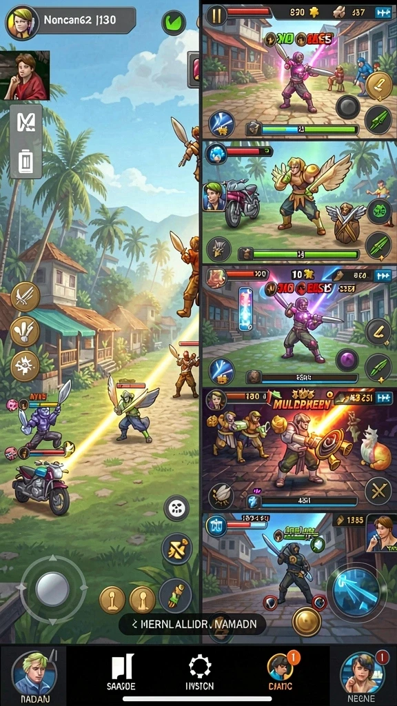 Grafis yang memukau dalam setiap arena.