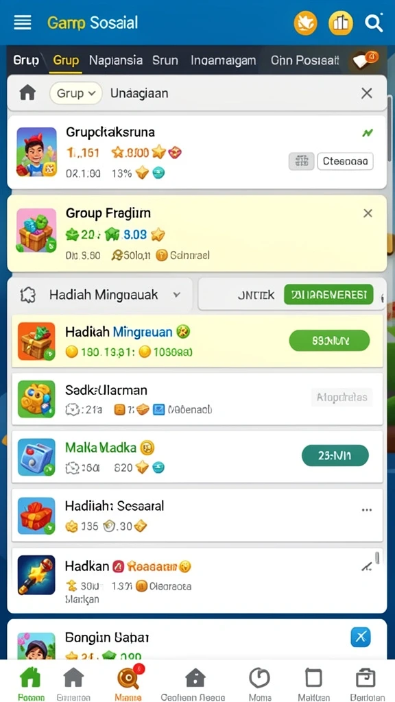 Tampilan awal yang menarik dan user-friendly.