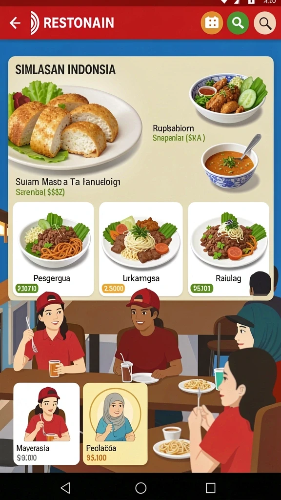 Tangkapan layar karakter utama dalam aksi.