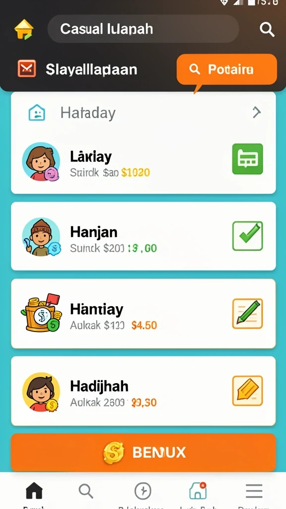 Screenshot menunjukkan antarmuka permainan yang menarik dan user-friendly.